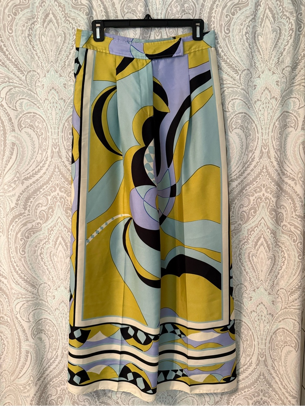Zara Geometric Pants - Yellow, Light Blue & Lavender